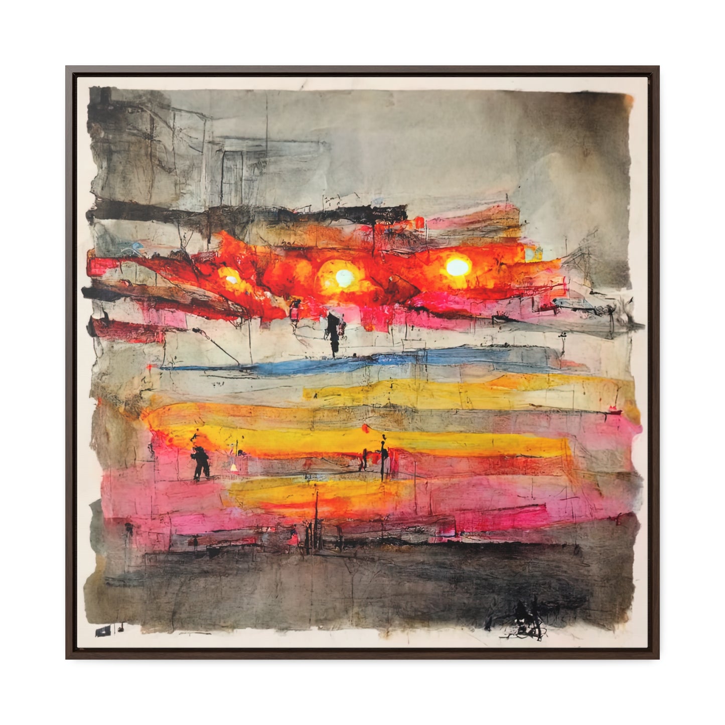 Land of the Sun 9, Valentinii, Gallery Canvas Wraps, Square Frame