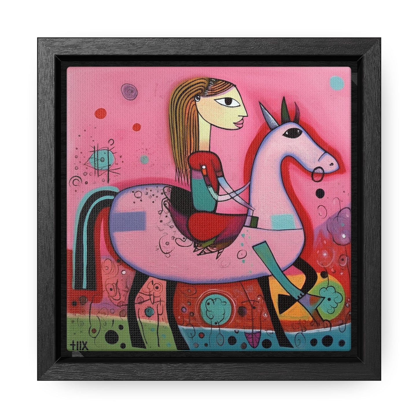 The Dreams of the Child 63, Gallery Canvas Wraps, Square Frame