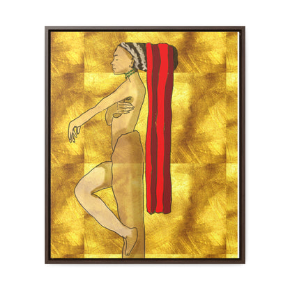 Woman in Gold, Original Eduard Pavel, Gallery Canvas Wraps, Vertical Frame