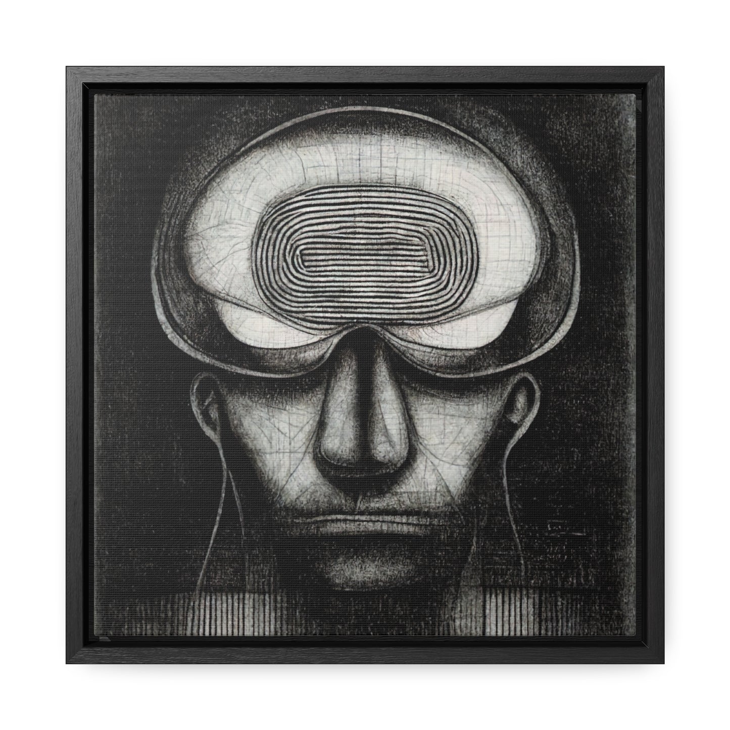 Brain 61, Valentinii, Gallery Canvas Wraps, Square Frame