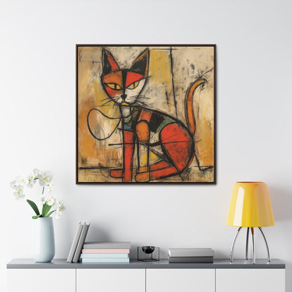 Cat 90, Gallery Canvas Wraps, Square Frame