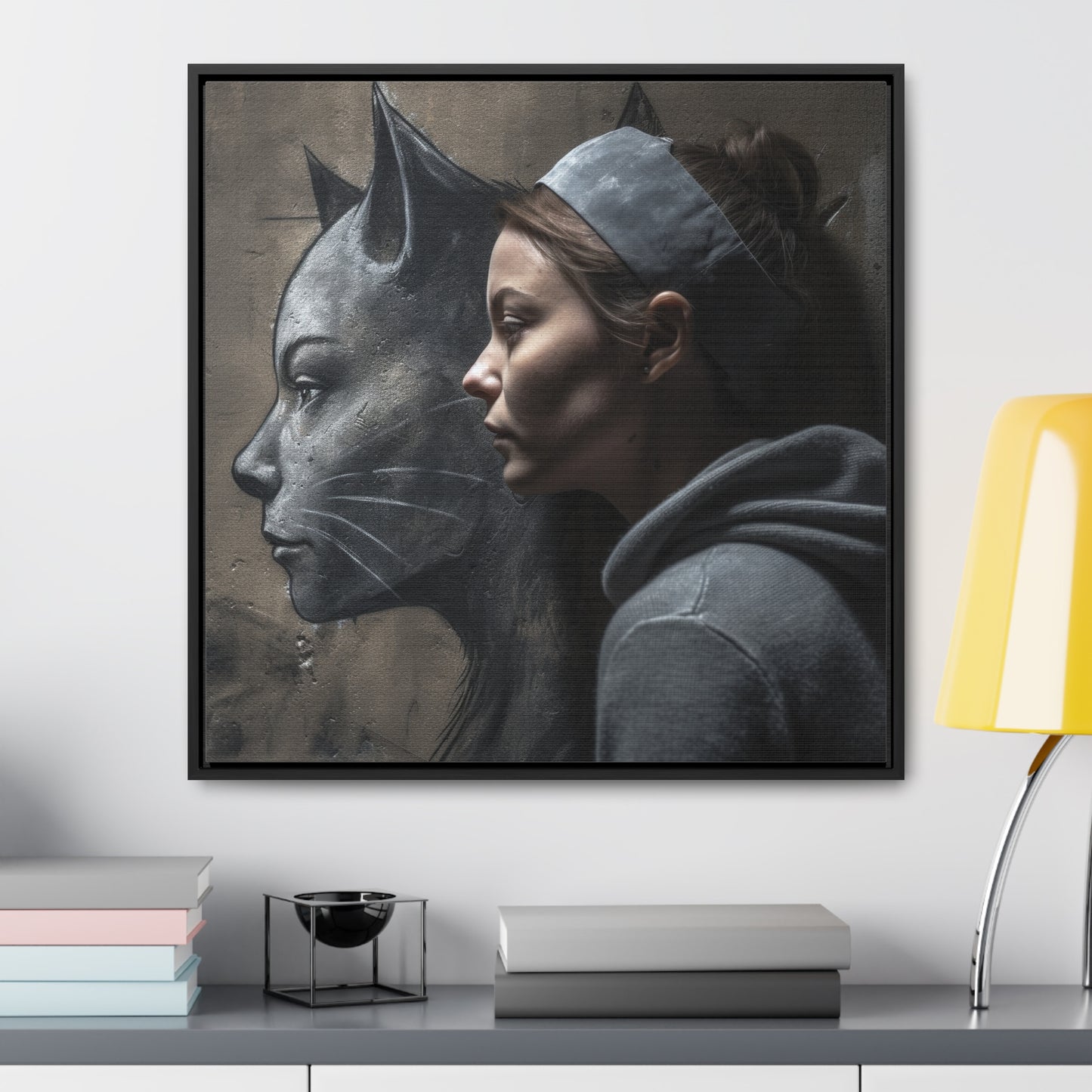 Cat Woman 22, Gallery Canvas Wraps, Square Frame