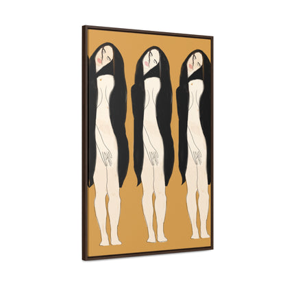 Woman in Black Veil, Original Eduard Pavel, Gallery Canvas Wraps, Vertical Frame