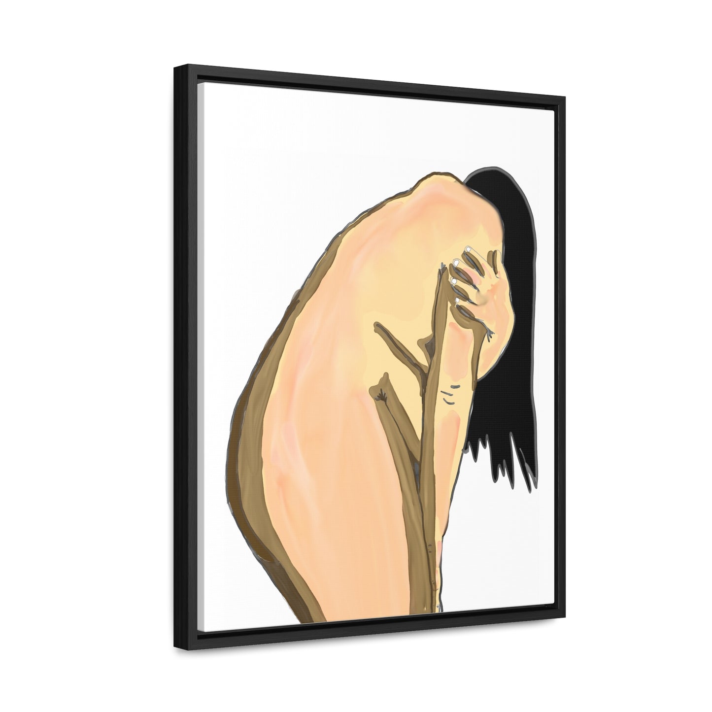 Sorrowful Woman, Original Eduard Pavel, Gallery Canvas Wraps, Vertical Frame