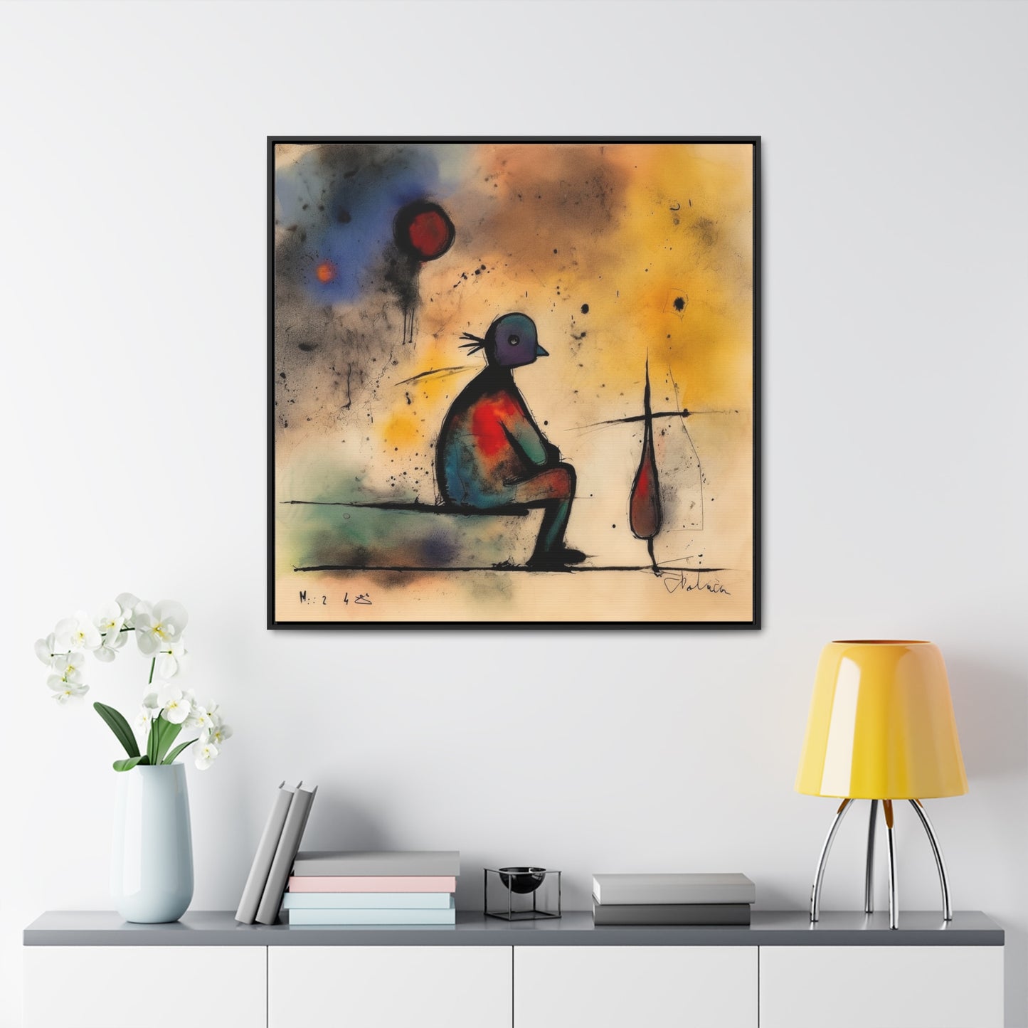 Sad Man 17, Valentinii, Gallery Canvas Wraps, Square Frame