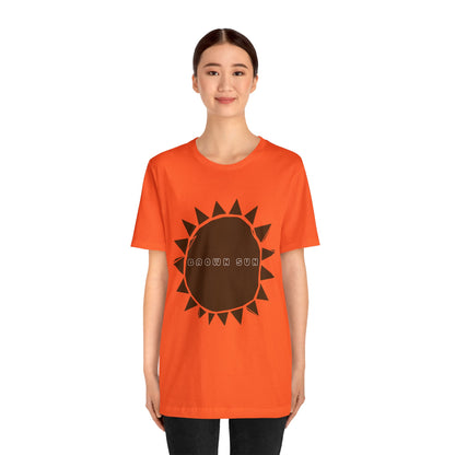 Brown Sun, Unisex Jersey Short Sleeve Tee