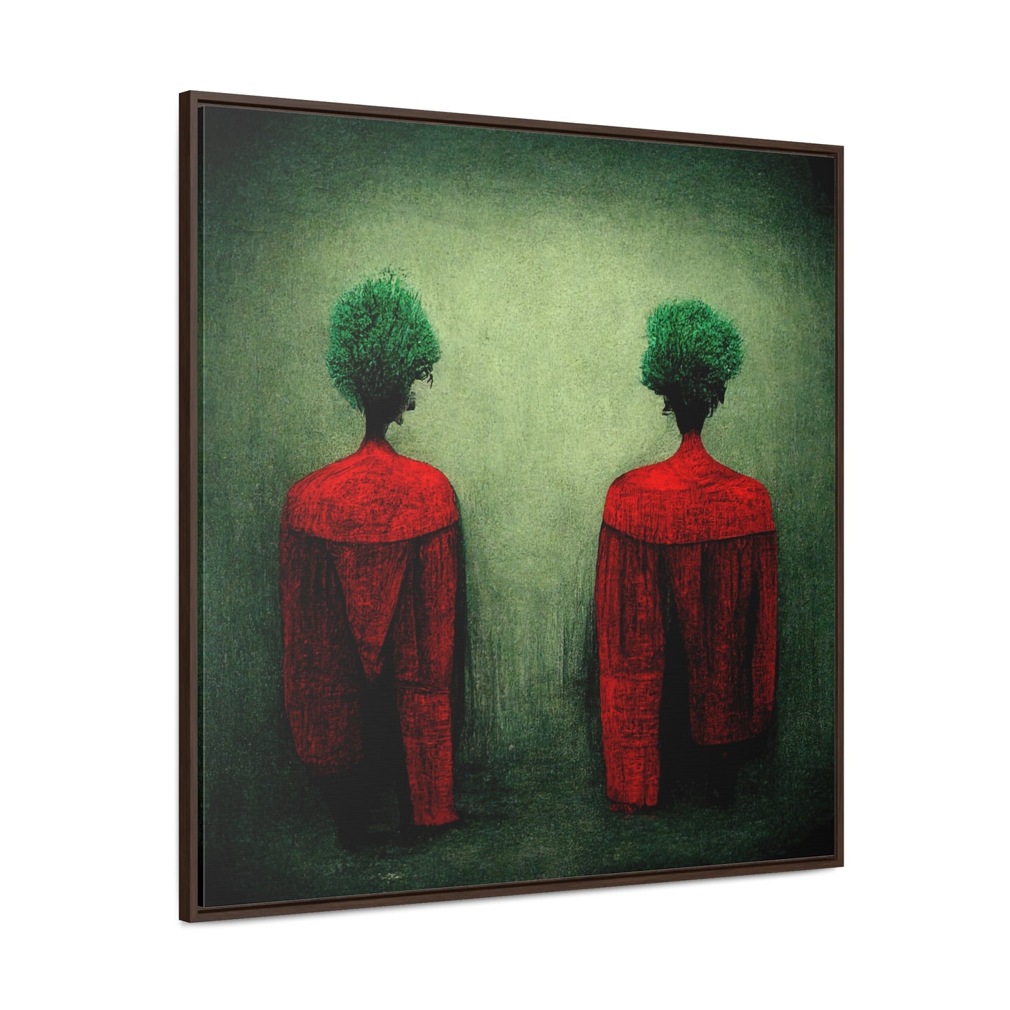 Loneliness Green Red 28, Valentinii, Gallery Canvas Wraps, Square Frame