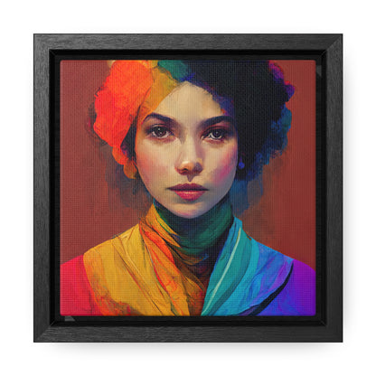 Lady's faces 2, Valentinii, Gallery Canvas Wraps, Square Frame