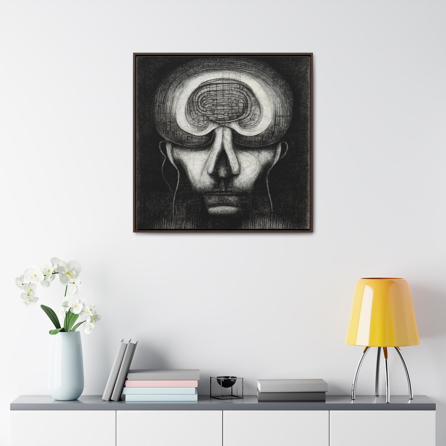 Brain 57, Valentinii, Gallery Canvas Wraps, Square Frame