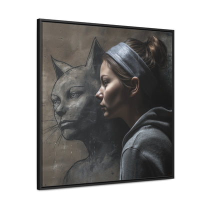 Cat Woman 27, Gallery Canvas Wraps, Square Frame