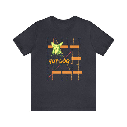Hot Dog, B, Unisex Jersey Short Sleeve Tee
