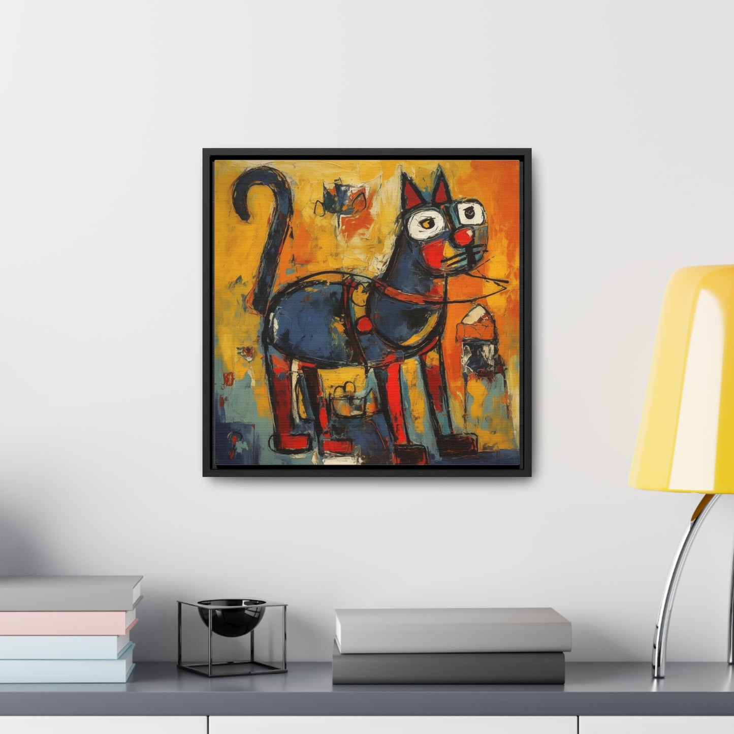 Cat 98, Gallery Canvas Wraps, Square Frame