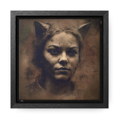 Cat Woman 20, Gallery Canvas Wraps, Square Frame