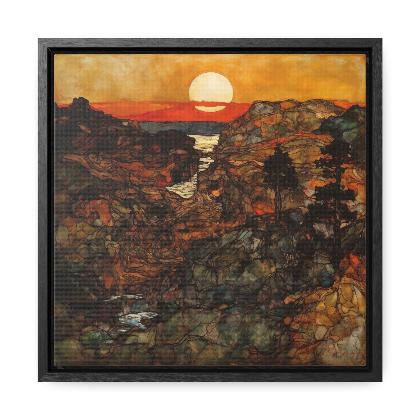 Land of the Sun 47, Valentinii, Gallery Canvas Wraps, Square Frame