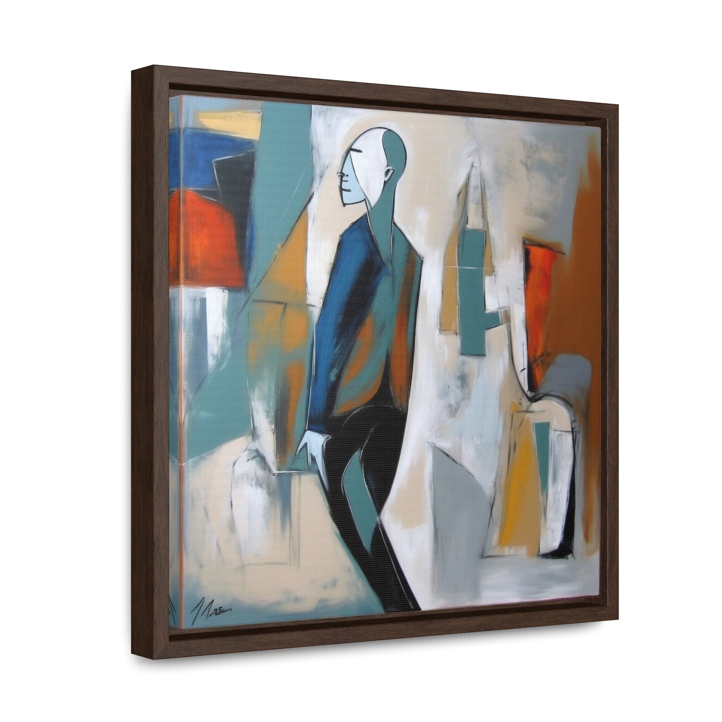 Sad Man 29, Valentinii, Gallery Canvas Wraps, Square Frame