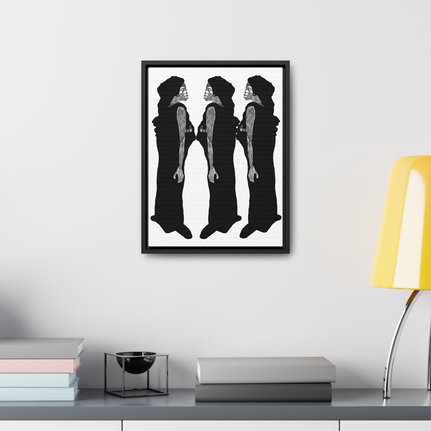 Three Women, Original Eduard Pavel, Gallery Canvas Wraps, Vertical Frame