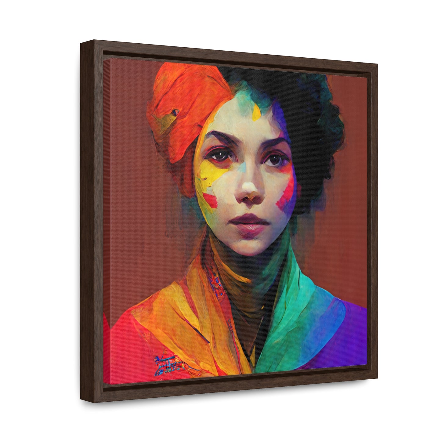 Lady's faces 13, Valentinii, Gallery Canvas Wraps, Square Frame