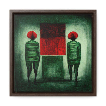 Loneliness Green Red 10, Valentinii, Gallery Canvas Wraps, Square Frame