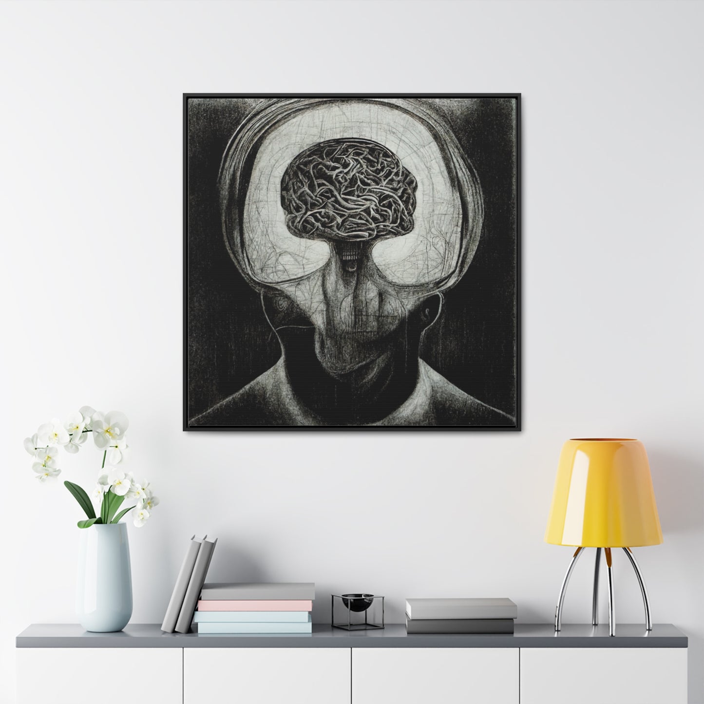 Brain 47, Valentinii, Gallery Canvas Wraps, Square Frame