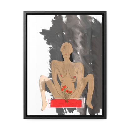 Man with Poppies, Original Eduard Pavel, Gallery Canvas Wraps, Vertical Frame