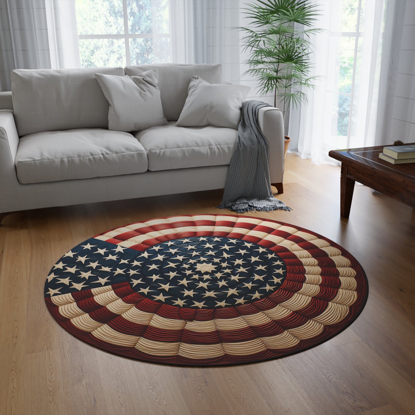 Flag 8,  Round Rug