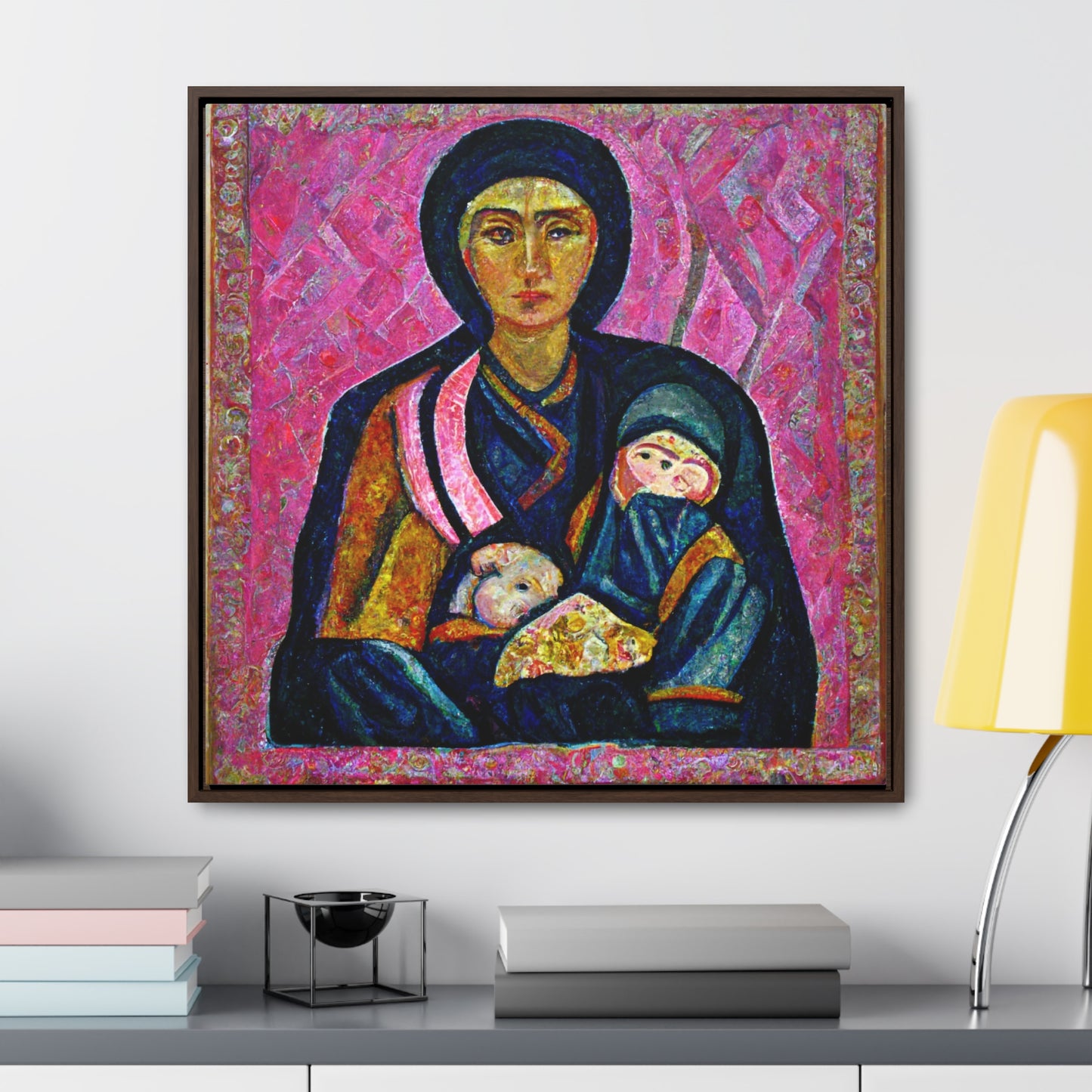 Mary and the Child 17, Valentinii, Gallery Canvas Wraps, Square Frame