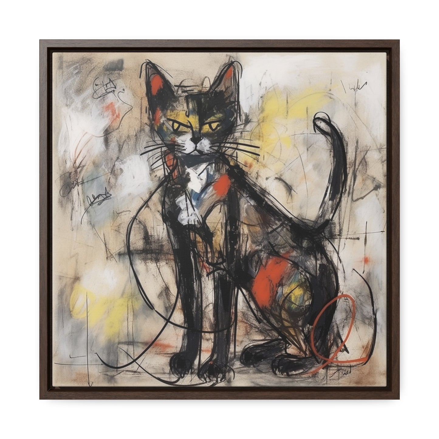 Cat 57, Gallery Canvas Wraps, Square Frame