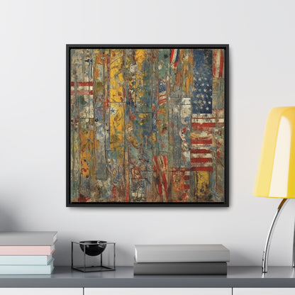 USA 9, Gallery Canvas Wraps, Square Frame