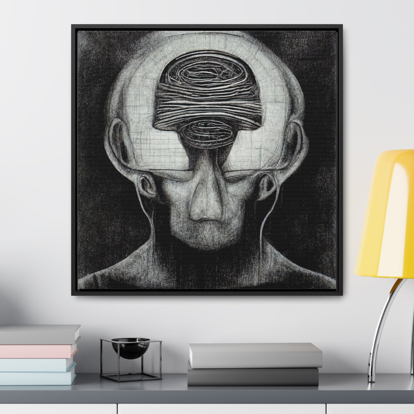 Brain 33, Valentinii, Gallery Canvas Wraps, Square Frame