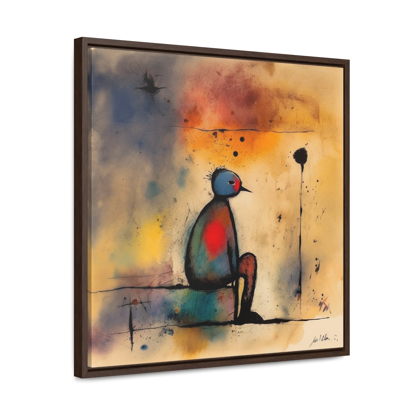 Sad Man 8, Gallery Canvas Wraps, Square Frame