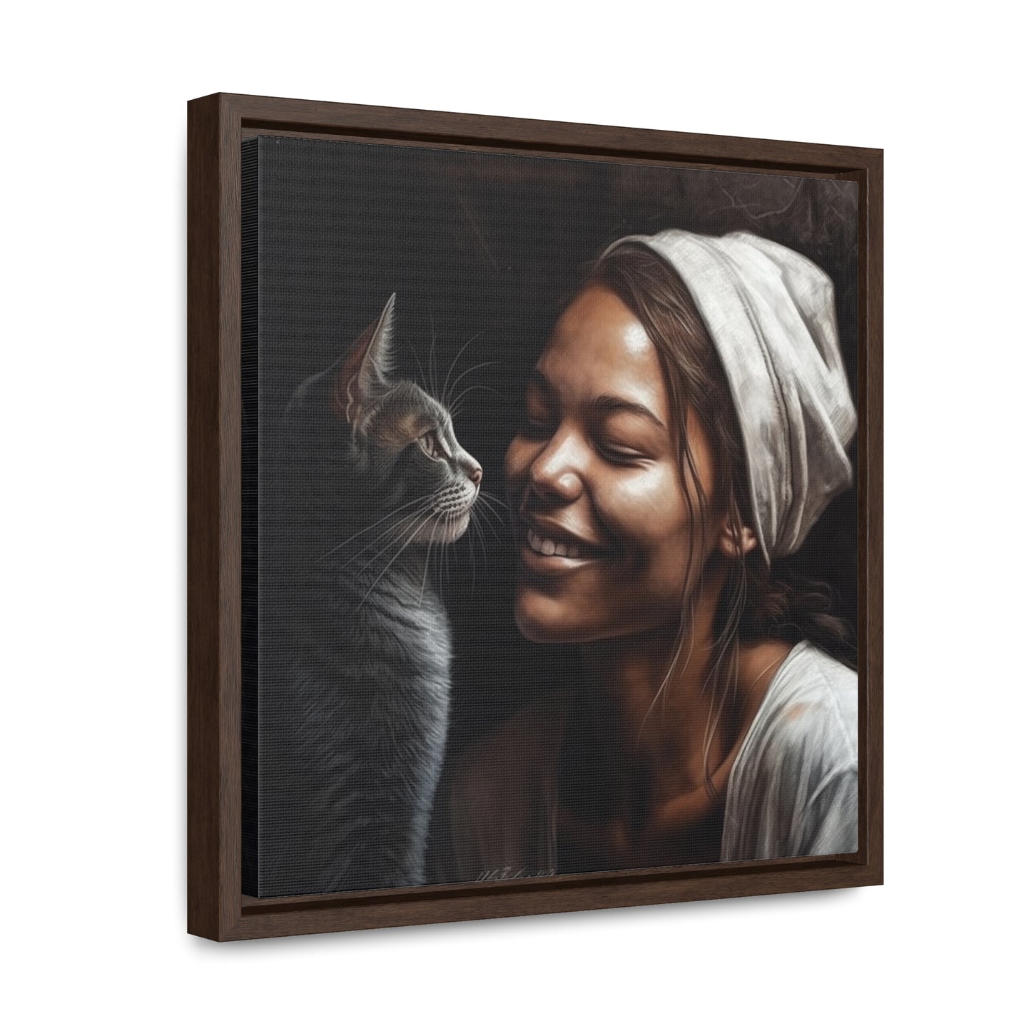 Cat Woman 29, Gallery Canvas Wraps, Square Frame