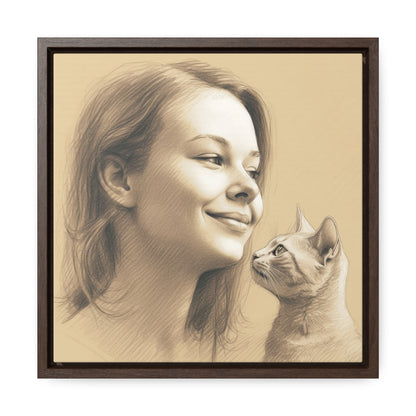 Cat Woman 30, Gallery Canvas Wraps, Square Frame