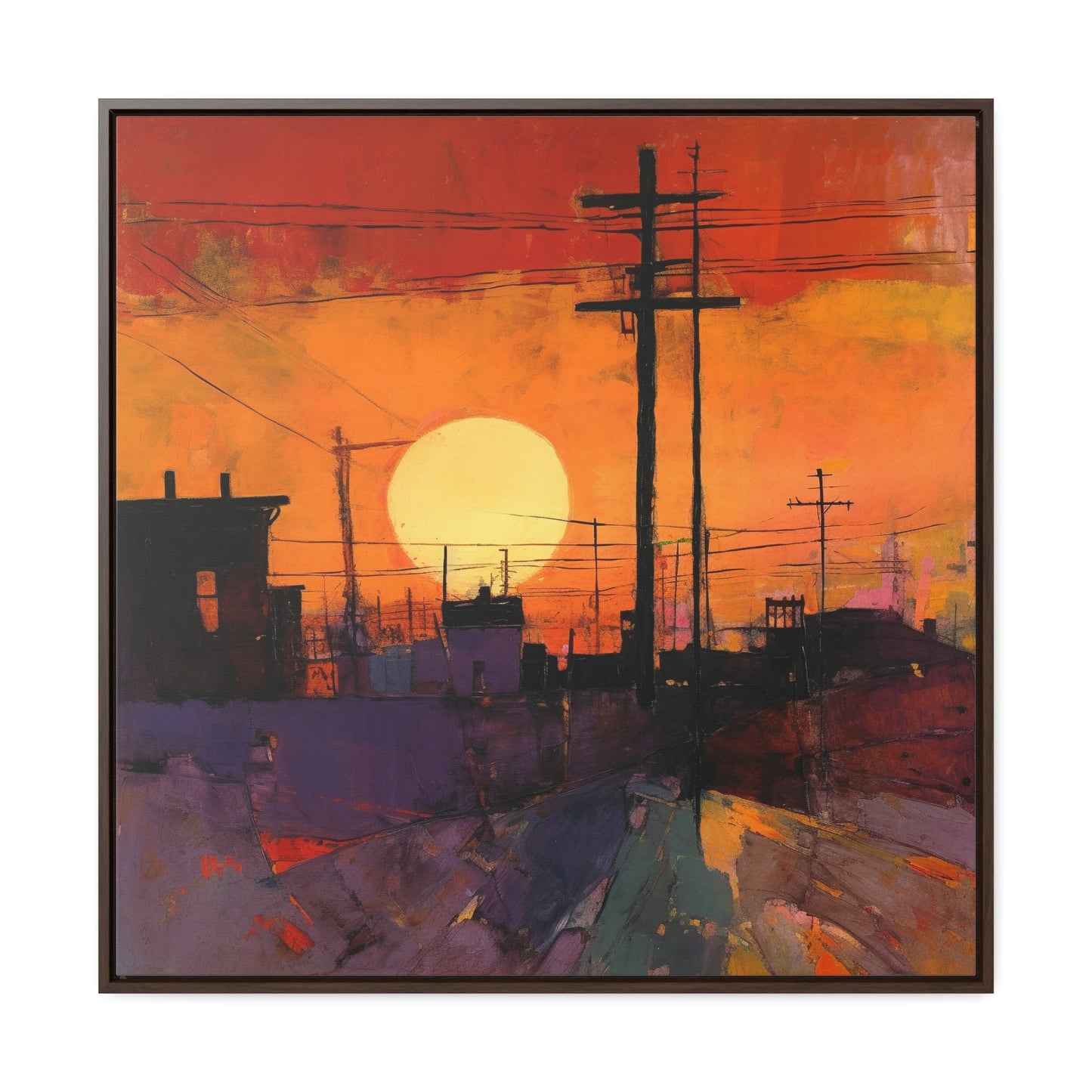 Land of the Sun 78, Valentinii, Gallery Canvas Wraps, Square Frame