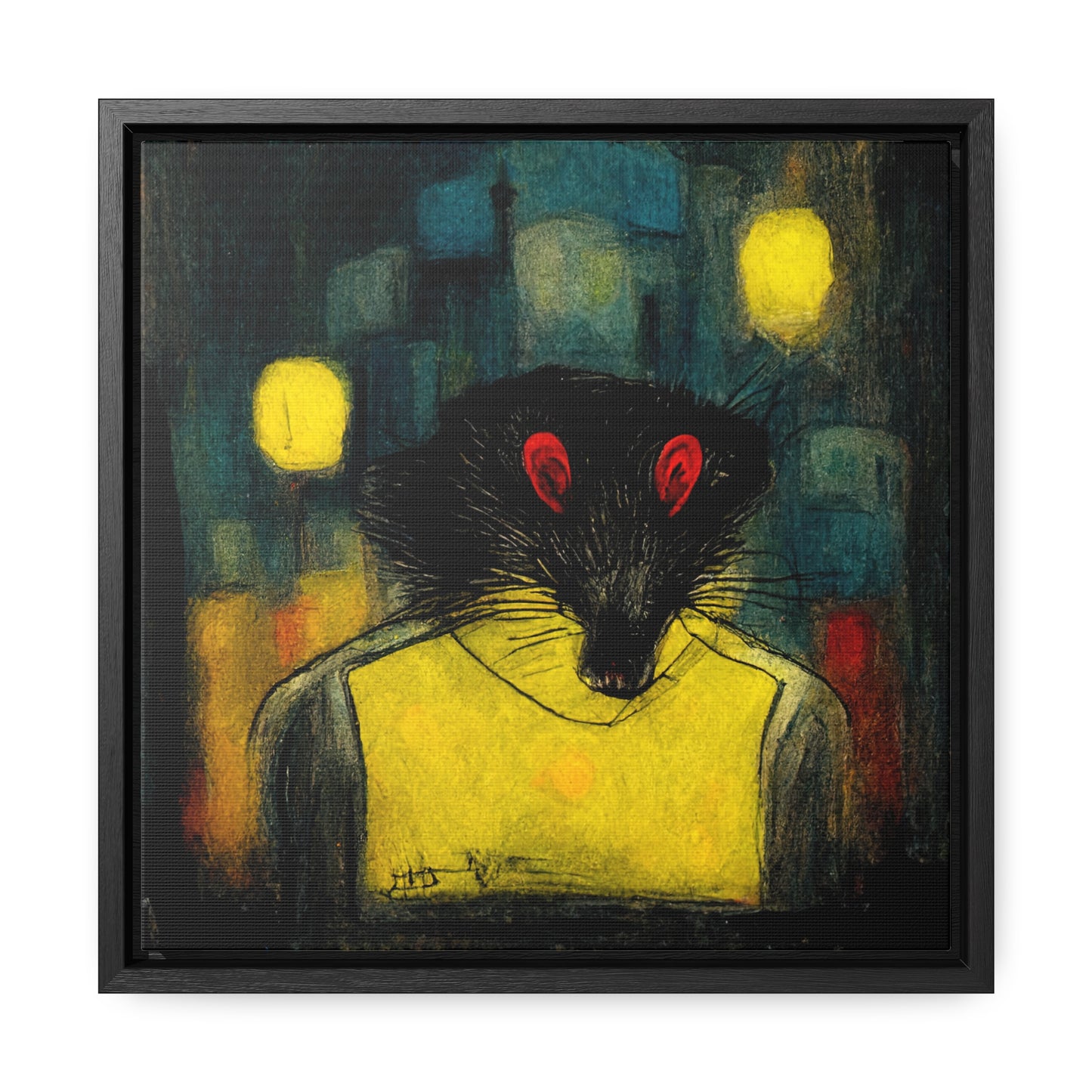 Urban Rat, Valentinii, Gallery Canvas Wraps, Square Frame