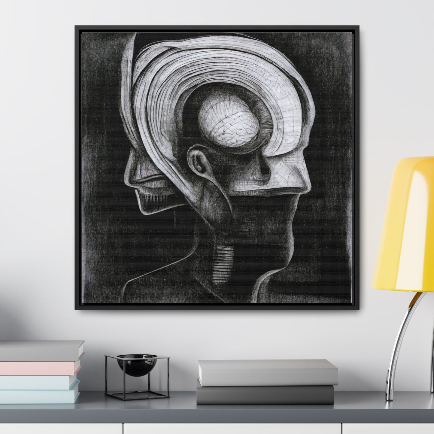 Brain 41, Valentinii, Gallery Canvas Wraps, Square Frame