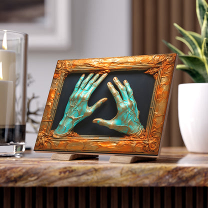 Hands 90, Ceramic Photo Tile