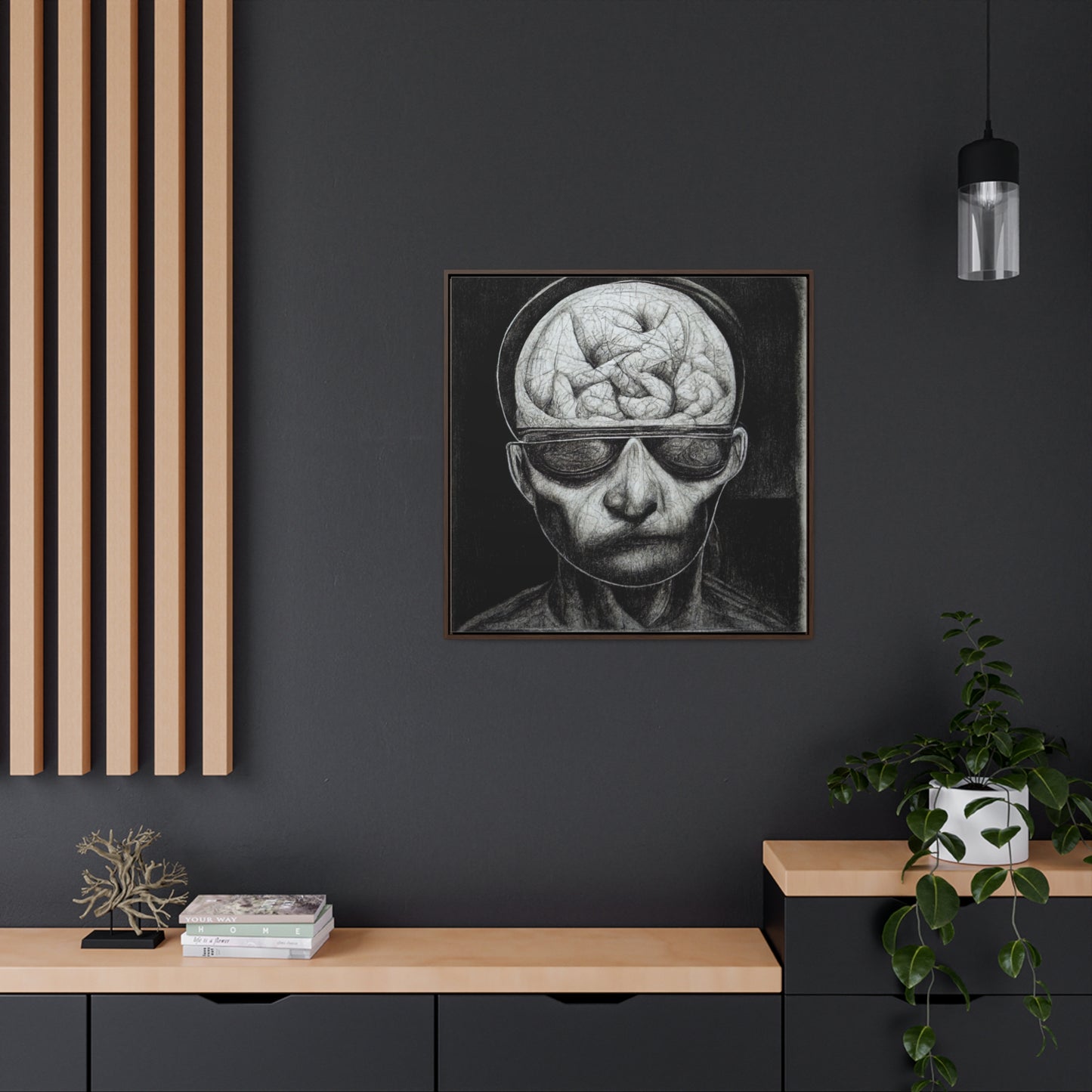 Brain 32, Valentinii, Gallery Canvas Wraps, Square Frame