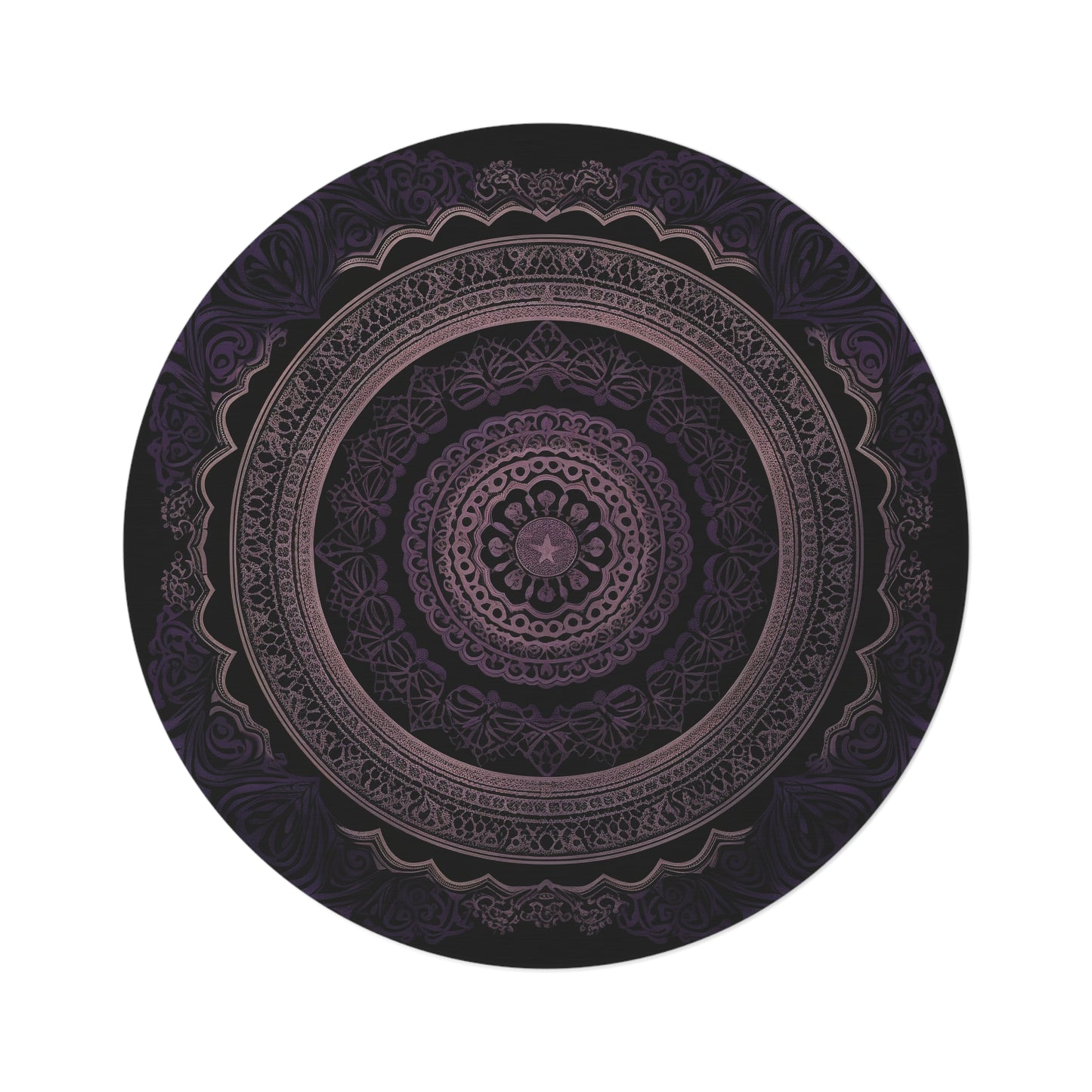 V Fractal 8,  Round Rug