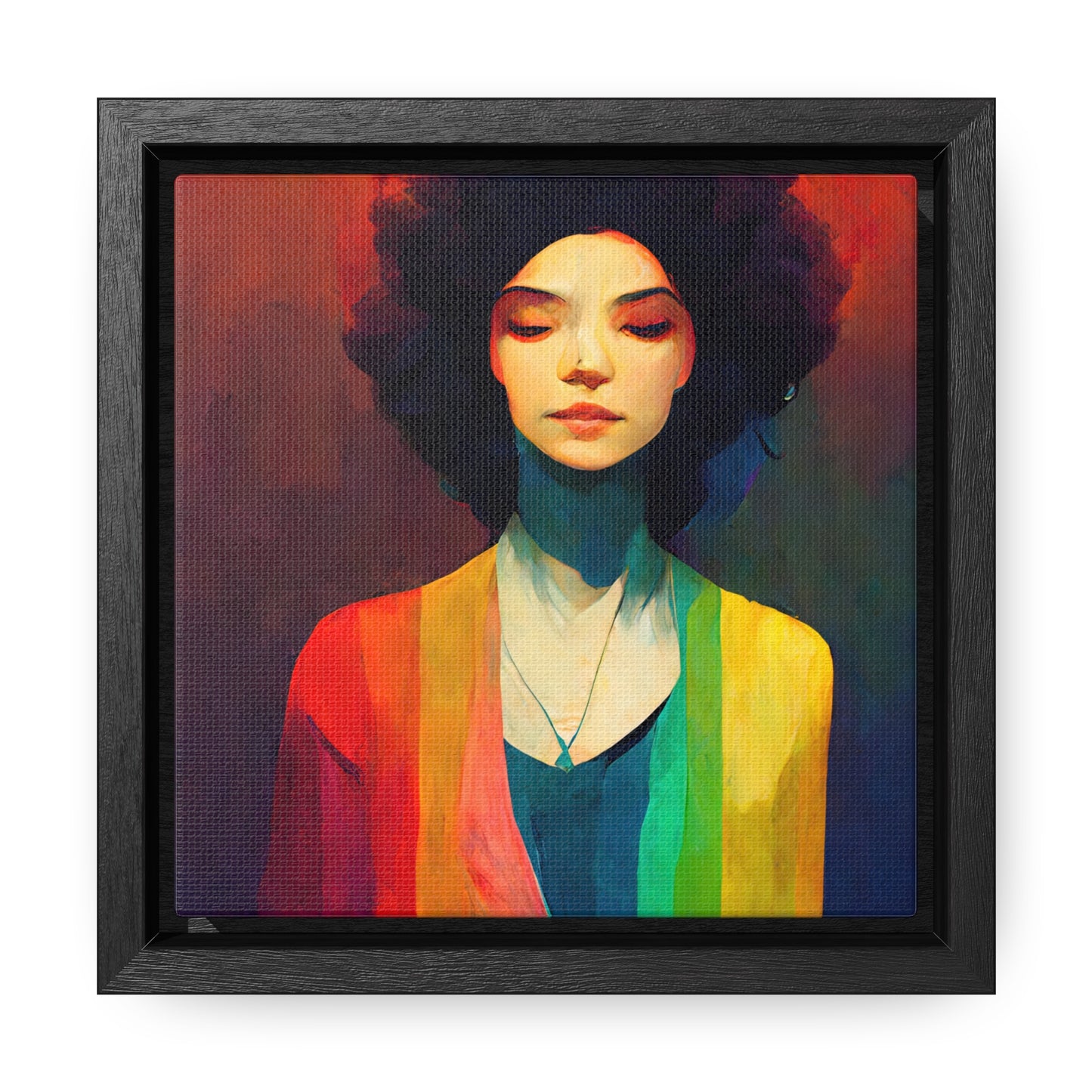 Lady's faces 19, Valentinii, Gallery Canvas Wraps, Square Frame