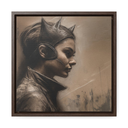 Cat Woman 15, Gallery Canvas Wraps, Square Frame