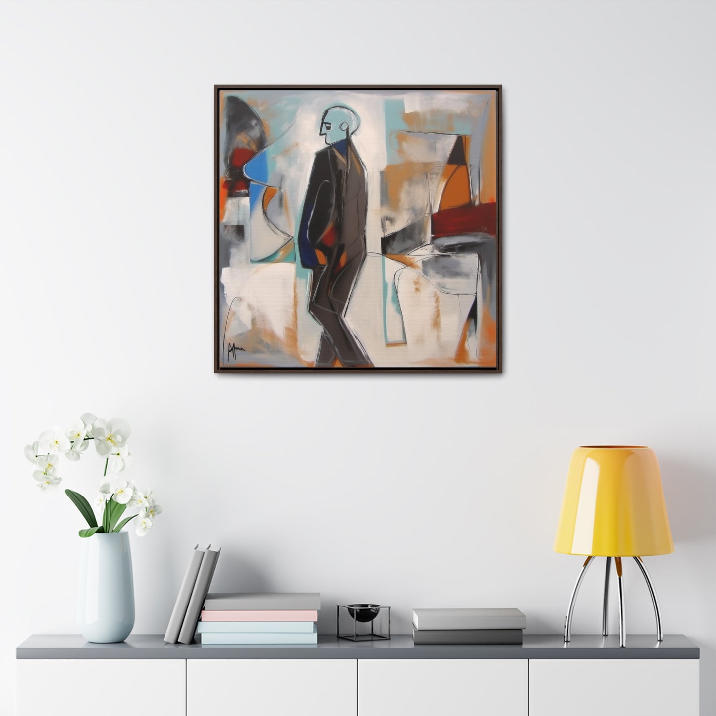 Sad Man 15, Valentinii, Gallery Canvas Wraps, Square Frame