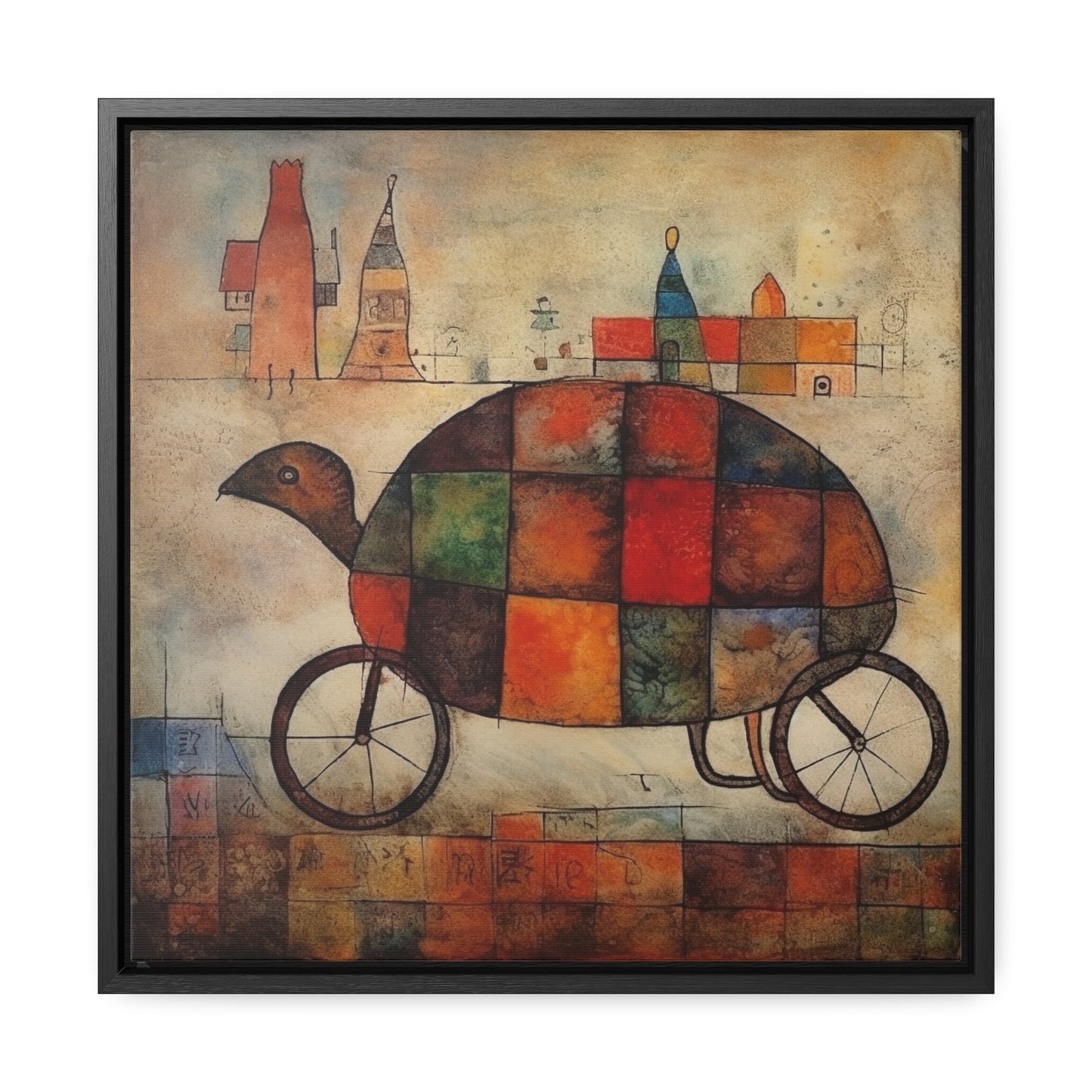 Turtle 6, Gallery Canvas Wraps, Square Frame