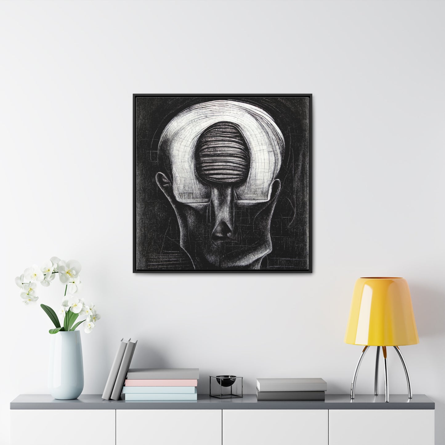 Brain 49, Valentinii, Gallery Canvas Wraps, Square Frame