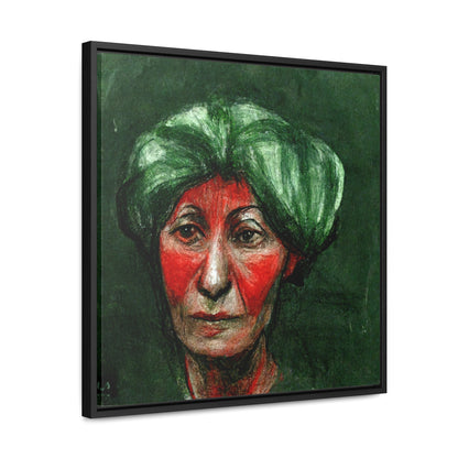 Loneliness Green Red 42, Valentinii, Gallery Canvas Wraps, Square Frame