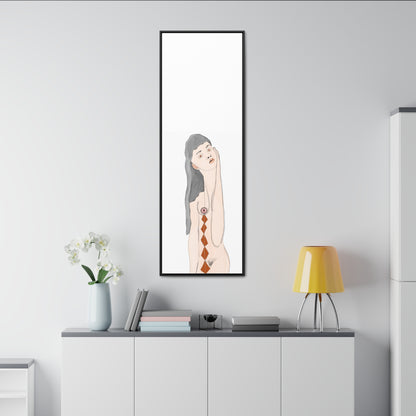 Brunette woman, Original Eduard Pavel, Gallery Canvas Wraps, Vertical Frame