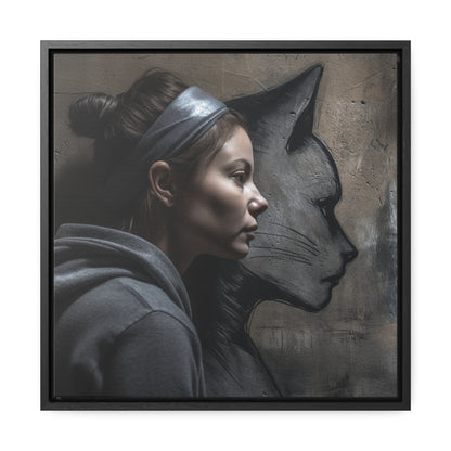 Cat Woman 26, Gallery Canvas Wraps, Square Frame