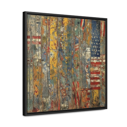 USA 9, Gallery Canvas Wraps, Square Frame