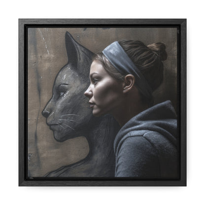 Cat Woman 16, Gallery Canvas Wraps, Square Frame