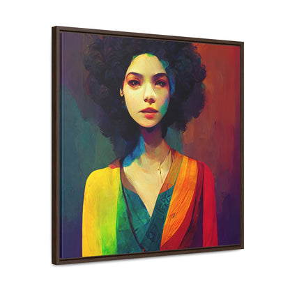 Lady's faces 24, Valentinii, Gallery Canvas Wraps, Square Frame