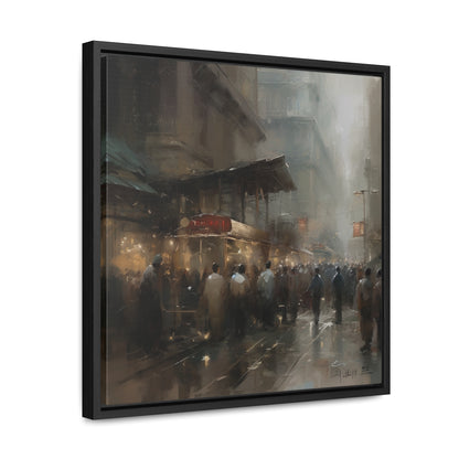 Social 5, Gallery Canvas Wraps, Square Frame